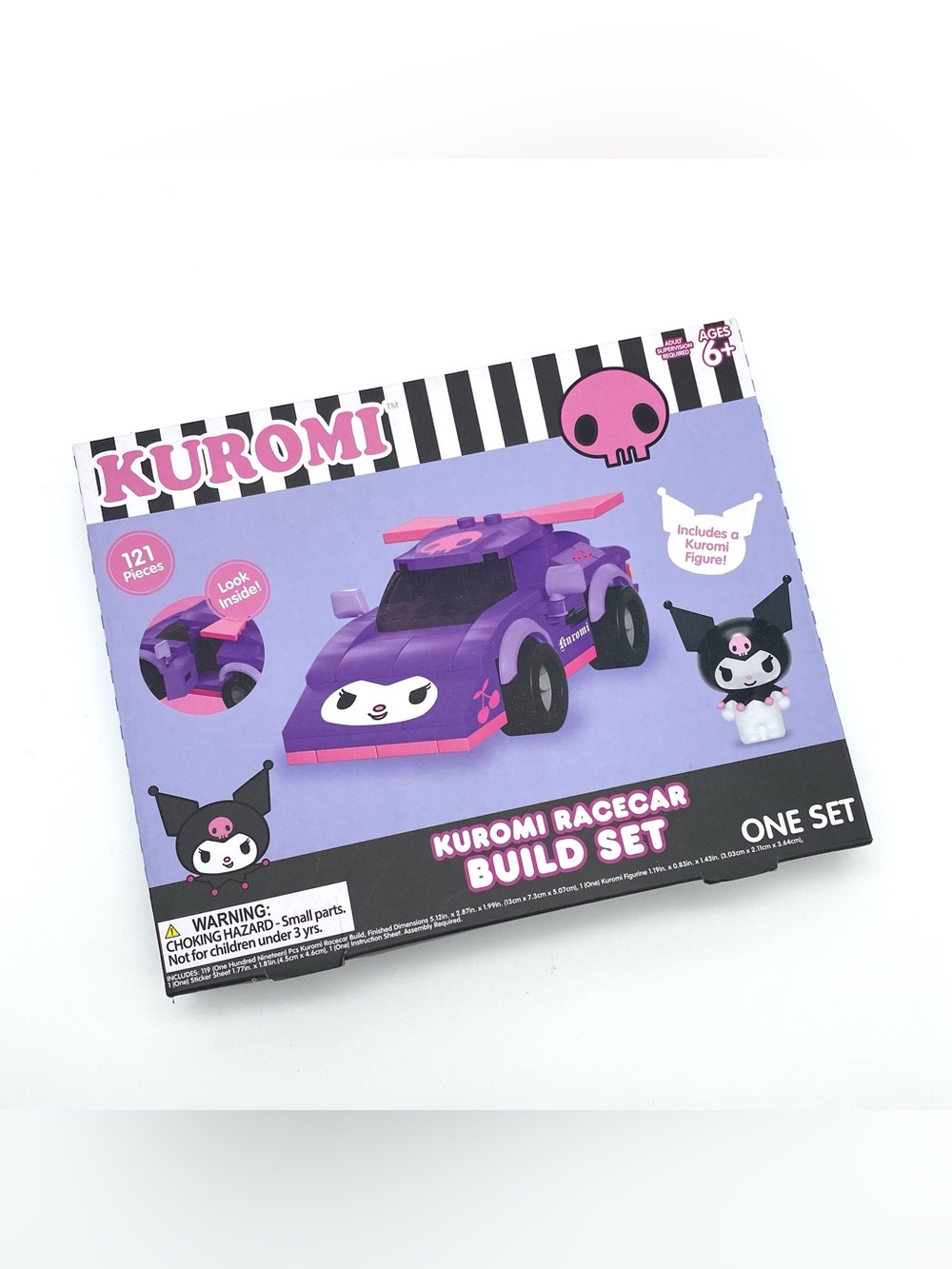 Kuromi RaceCar 121 Piece Build Set W/ Figure
